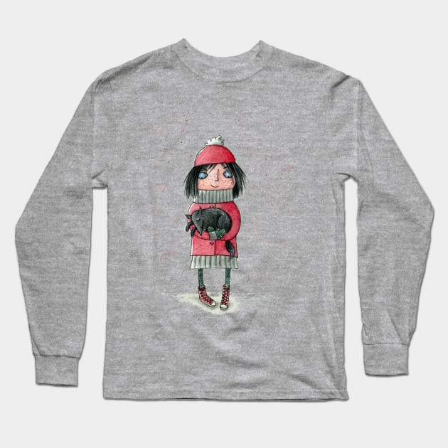 Rotkäppchen liebt den Wolf - Little Red Riding Hood Loves The Wolf Long Sleeve T-Shirt by JunieMond